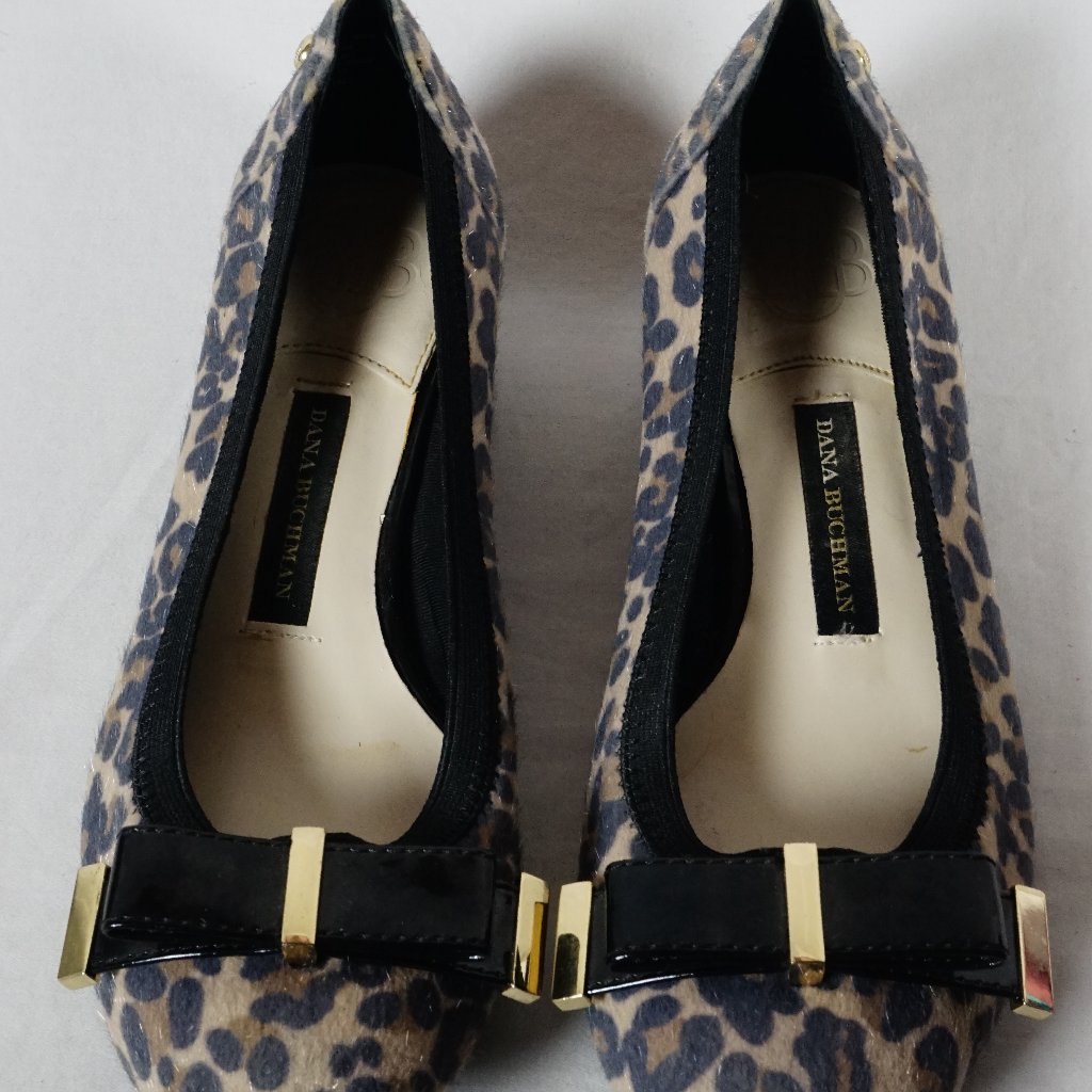 Dana Buckman "Marcy" Animal Print Faux Fur Heels Size Us 6m